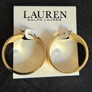 NWT Ralph Lauren golden hoop earrings